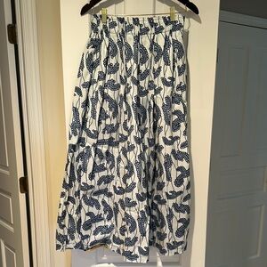 Blue and White Maxi Skirt